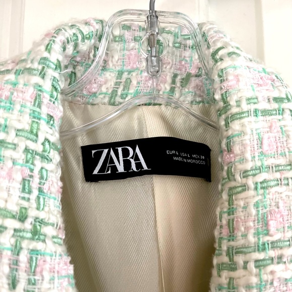 SOLD 💟 ZARA Double-breasted Textured Weave Size Large - Picture 5 of 16
